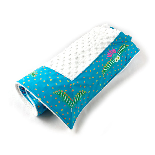 Surf Night Owl with White Minky Baby Blankie