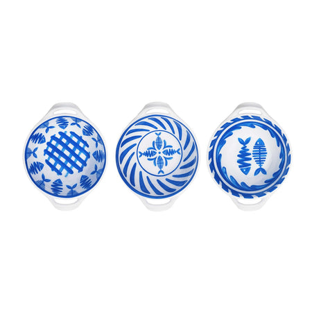 Mediterraneo Mini Two Handled Bowls (Set of Three)