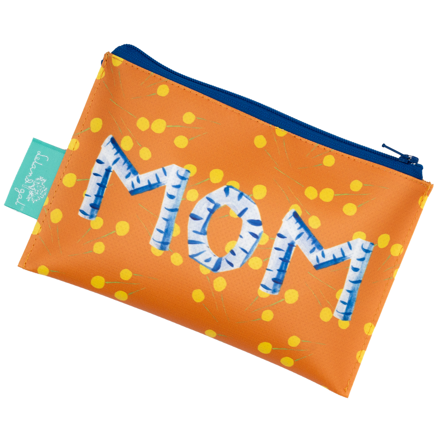 Soft Orange Billy Buttons Monogram Dew Drop Envelope Bag