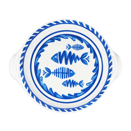 Mediterraneo Small Two Handled Shallow Bowl