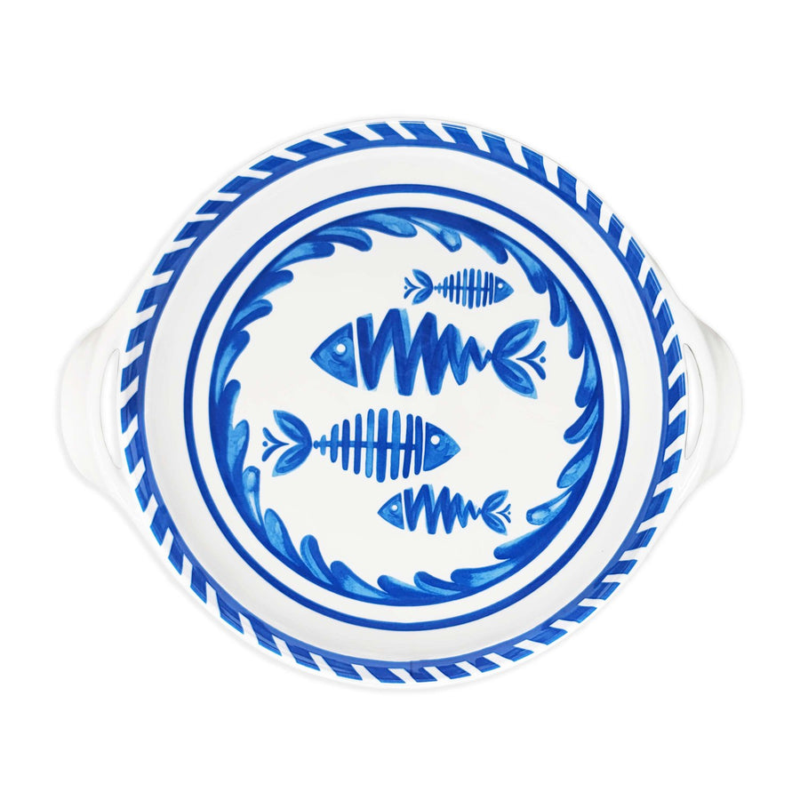 Mediterraneo Small Two Handled Shallow Bowl