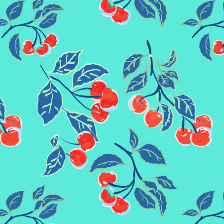 Adriatic Cherries Jubilee Fabric