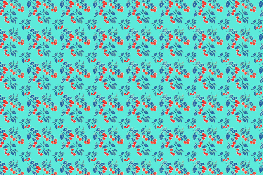 Adriatic Cherries Jubilee Fabric