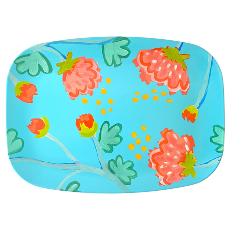 Adriatic Peony Waltz Melamine Platter