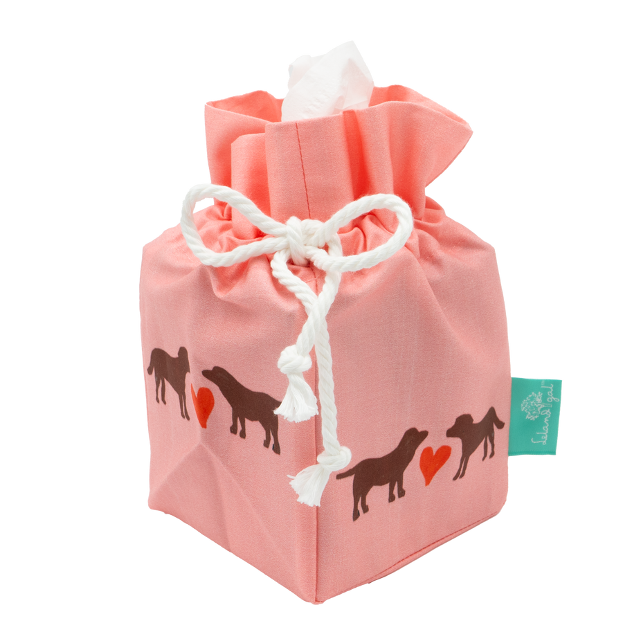 Bashful Chocolate Puppy Love Tissue Box Holder