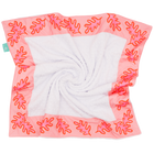 Bashful Organic Leaf with White Minky Baby Blankie