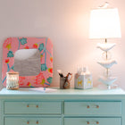 Bashful Peony Waltz Upholstered Mirror