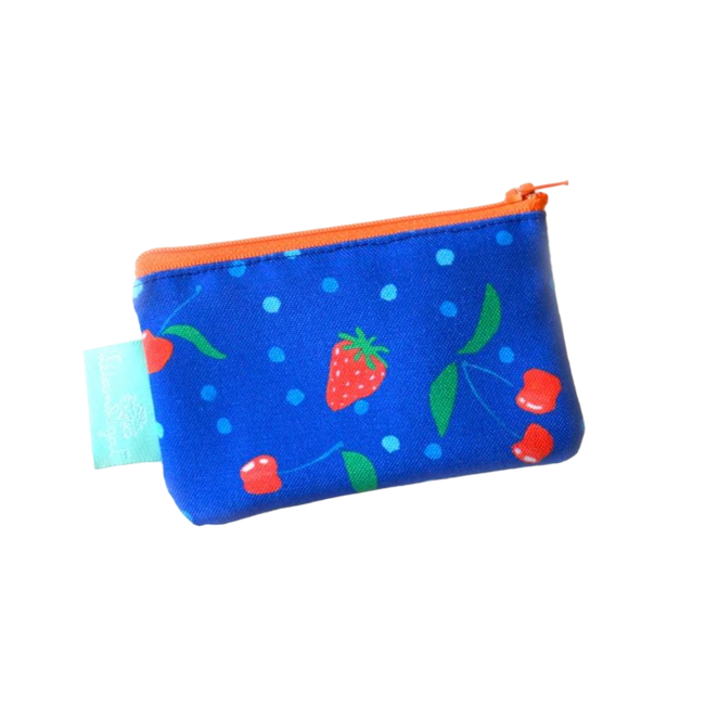 Berries and Cherries Canvas Zip Change Purse