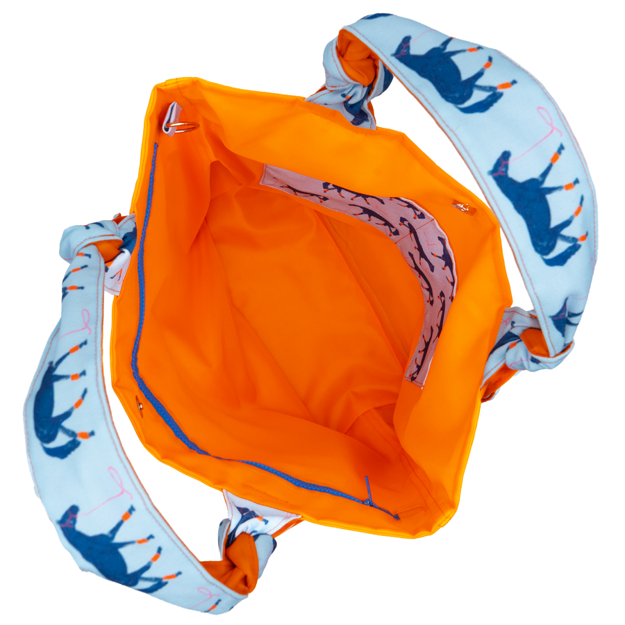 Big Blue/Orange Outside Bag