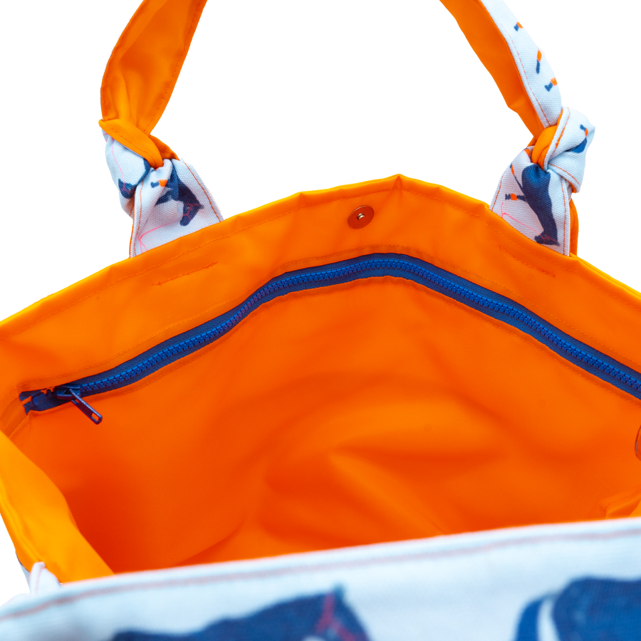 Big Blue/Orange Outside Bag