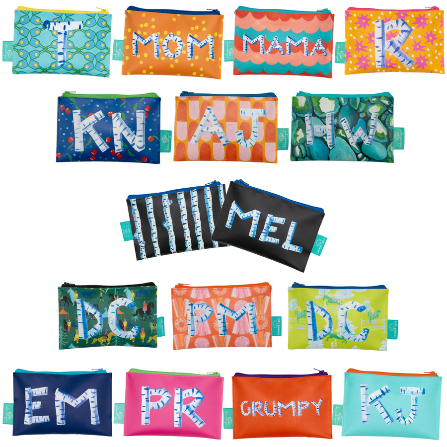 Soft Orange Billy Buttons Monogram Dew Drop Envelope Bag