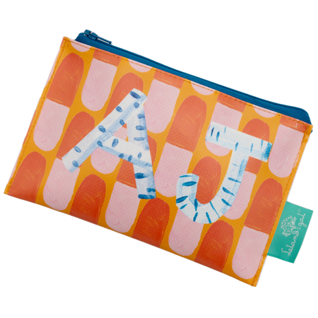 Soft Orange Sock It To Me Monogram Dew Drop Envelope Bag