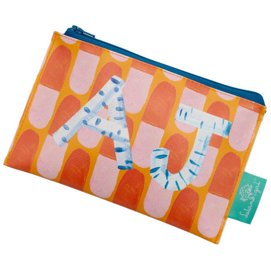 Soft Orange Sock It To Me Monogram Dew Drop Envelope Bag