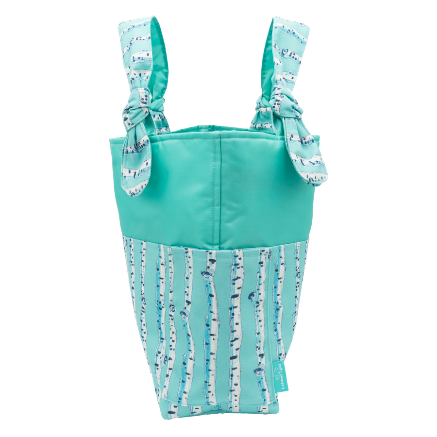 Cyan Birch Stripe/Aqua Outside Bag
