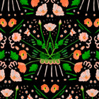 Black Rococco Fabric