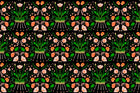 Black Rococco Fabric