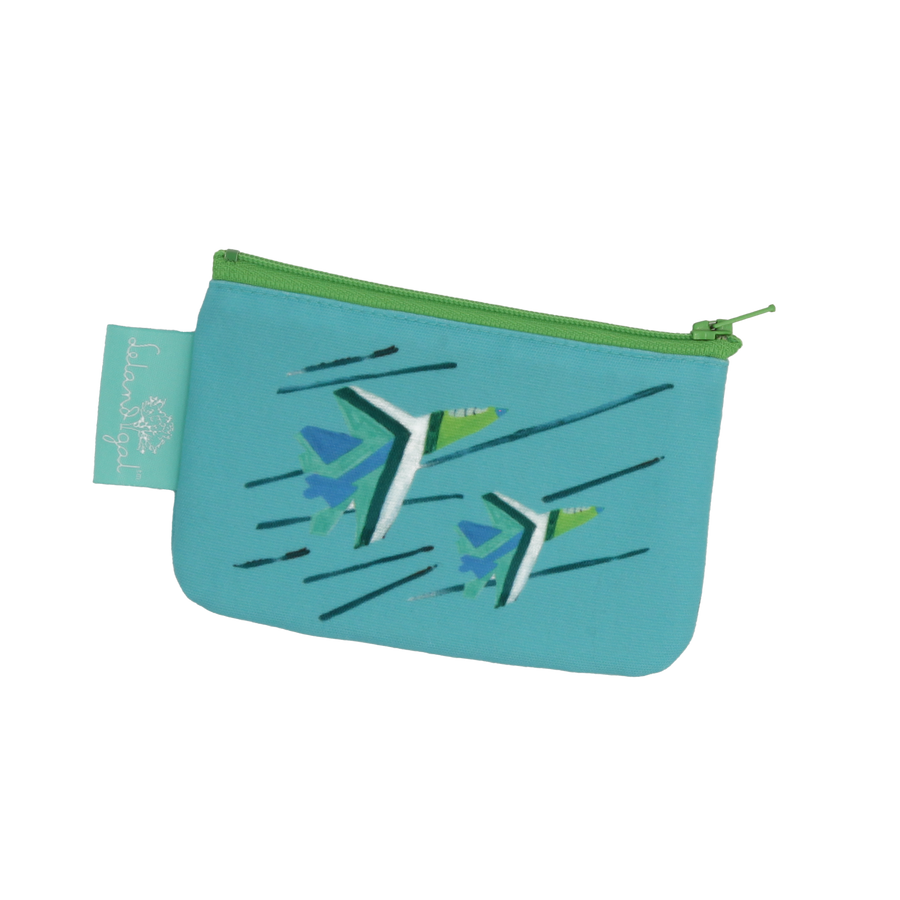 Blue Angels Zip Canvas Change Purse