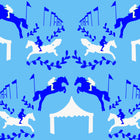 Blue and White Showtime Fabric