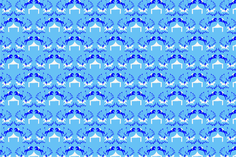 Blue and White Showtime Fabric