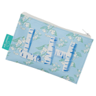 Powder Blue Breezy Blossoms Printed Birch Monogram Dew Drop Envelope Bag
