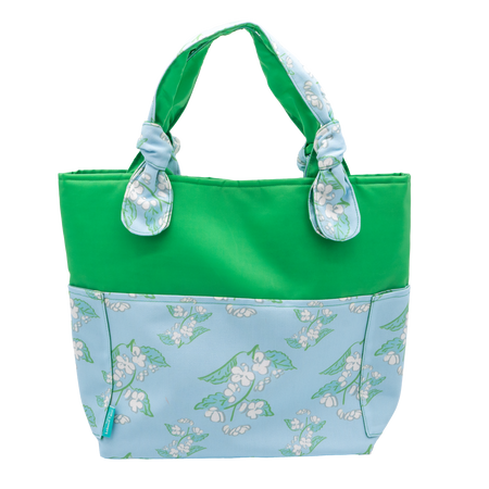 Breezy Blossoms/Green Outside Bag
