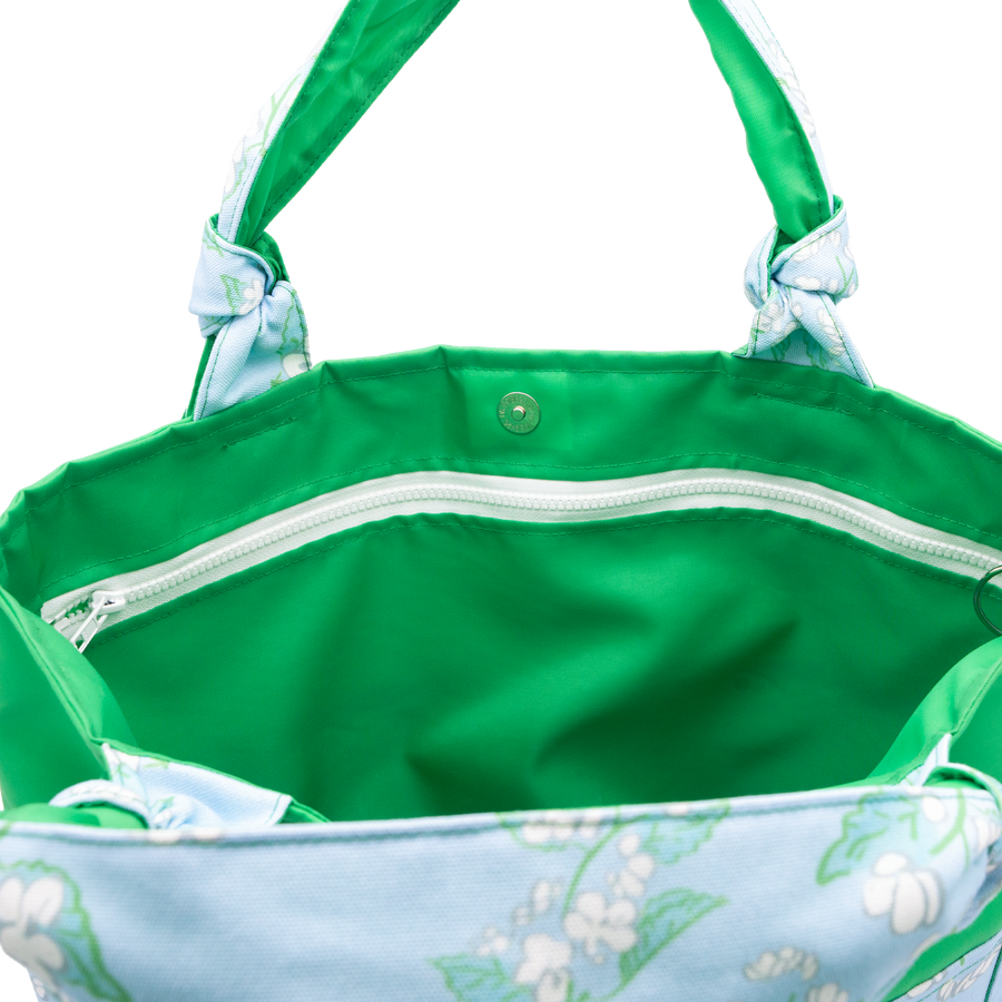 Breezy Blossoms/Green Outside Bag
