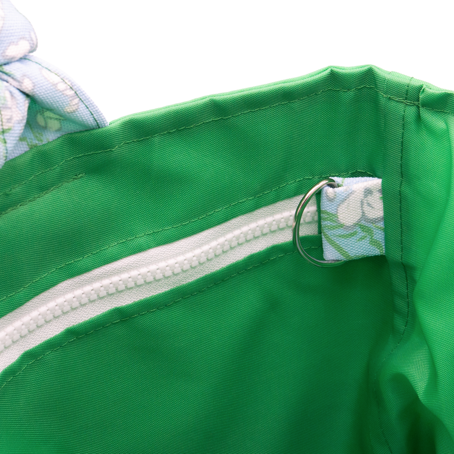 Breezy Blossoms/Green Outside Bag
