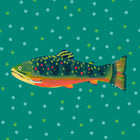 Bottle Brook Trout Fabric