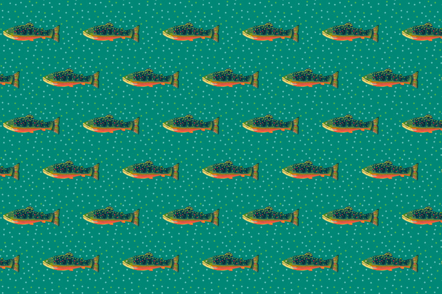 Bottle Brook Trout Fabric