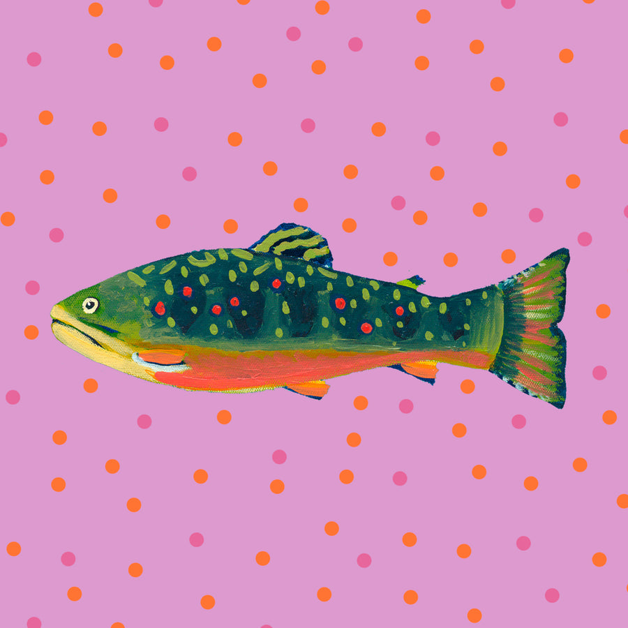 Fuchsia Brook Trout Fabric