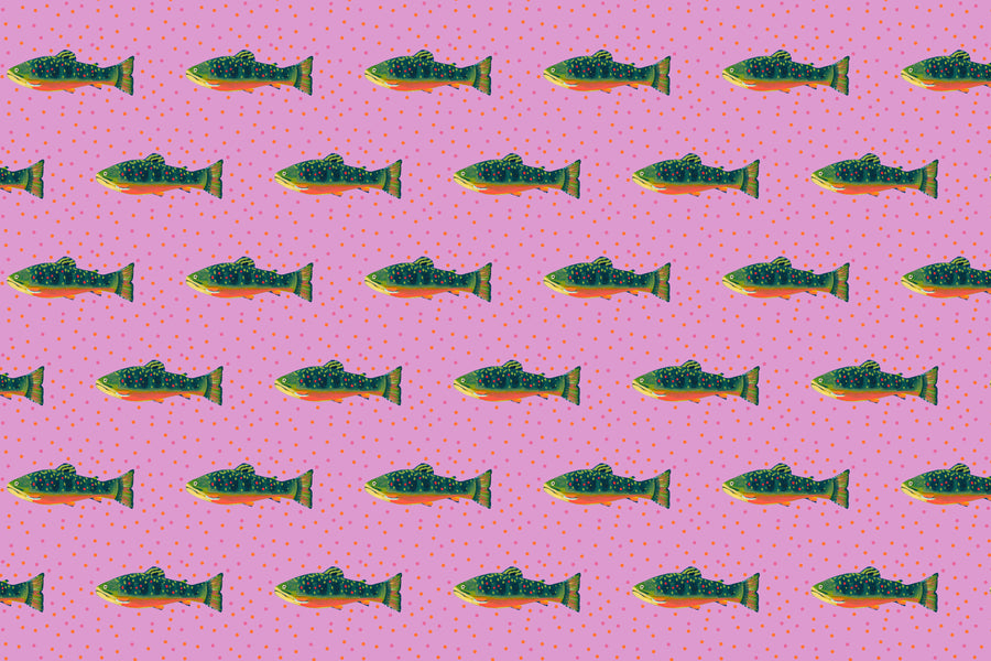 Fuchsia Brook Trout Fabric