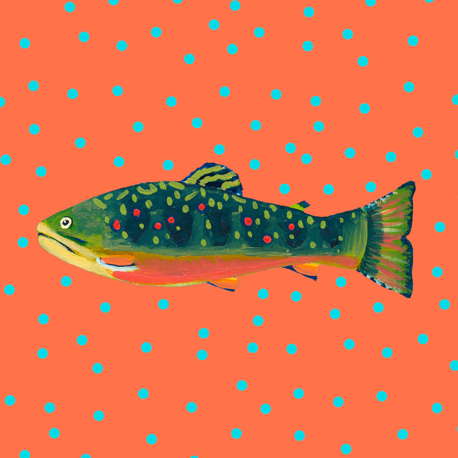 Grapefruit Brook Trout Fabric