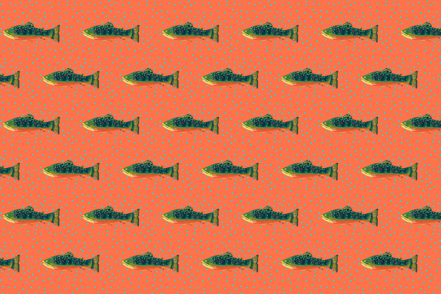 Grapefruit Brook Trout Fabric