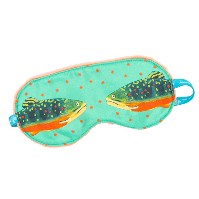 Milk Glass Brook Trout Sleep Mask