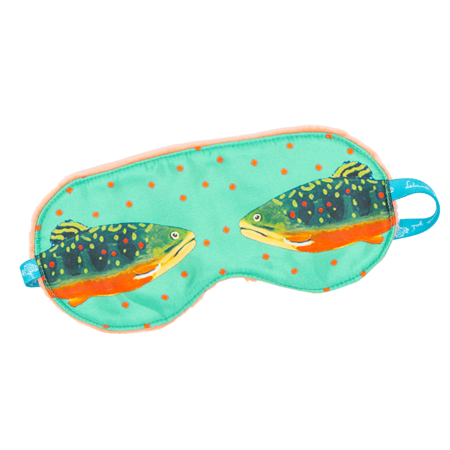 Milk Glass Brook Trout Sleep Mask