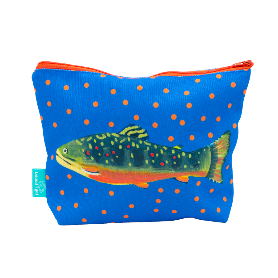 Periwinkle Brook Trout Ditty Bag