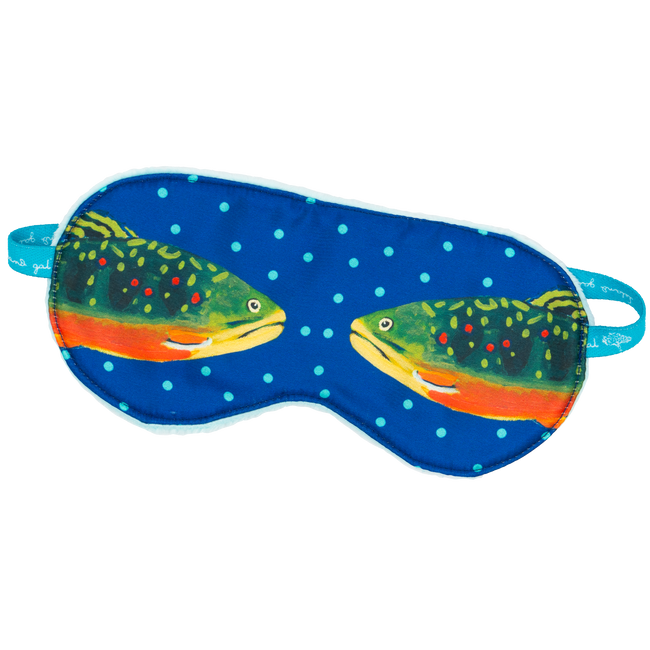 Sapphire Brook Trout Sleep Mask - Aqua Minky