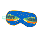 Sapphire Brook Trout Sleep Mask - Orange Minky
