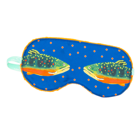 Sapphire Brook Trout Sleep Mask - Orange Minky