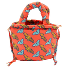 Coral Butterflies Puffy Purse