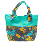 Mink Butterflies/Aqua Outside Bag