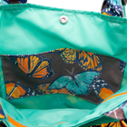 Mink Butterflies/Aqua Outside Bag