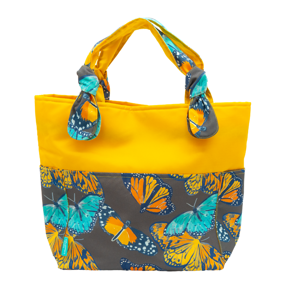 Mink Butterflies/Yellow Outside Bag