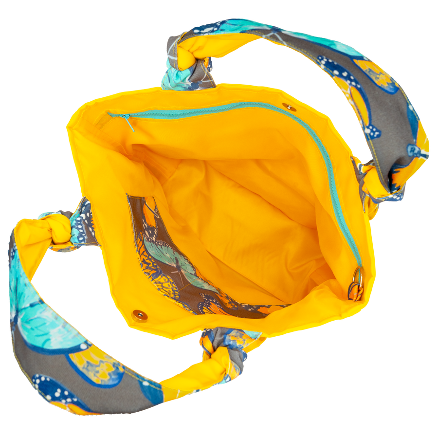 Mink Butterflies/Yellow Outside Bag
