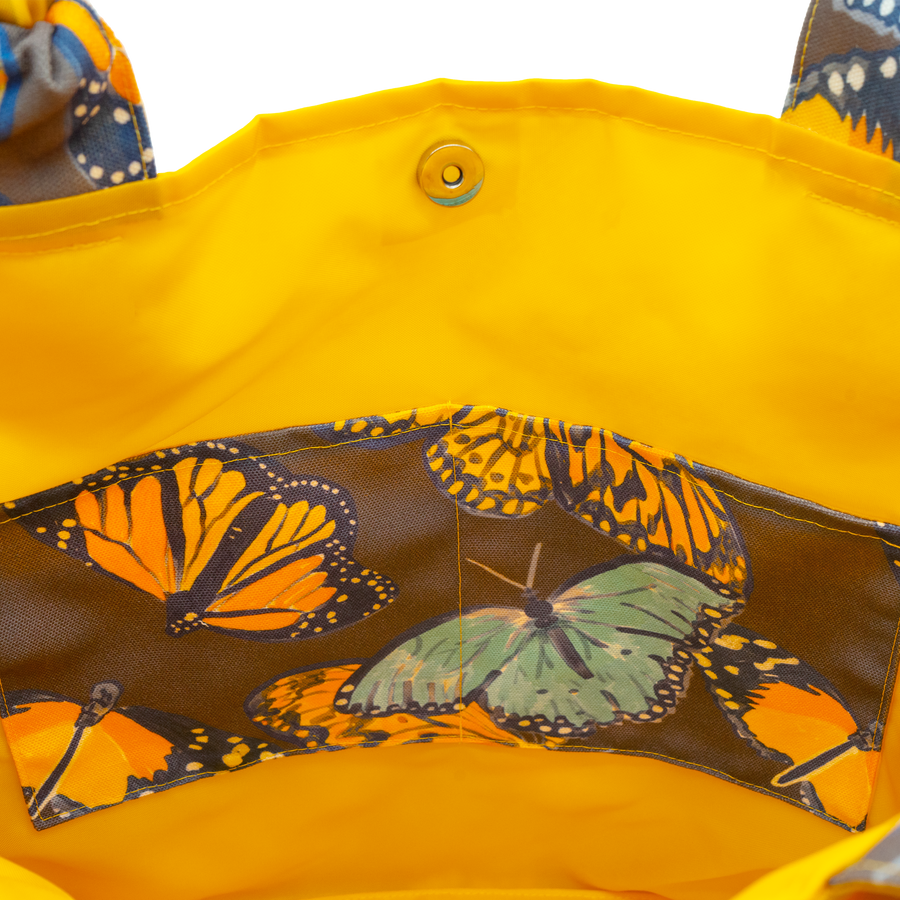 Mink Butterflies/Yellow Outside Bag
