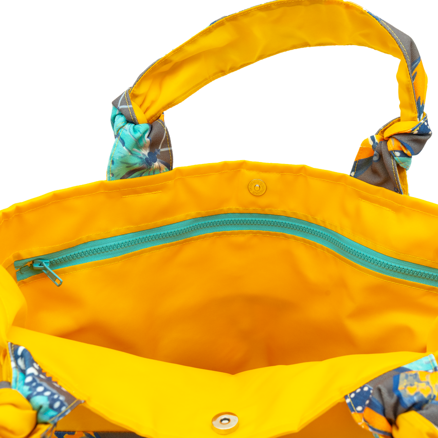 Mink Butterflies/Yellow Outside Bag