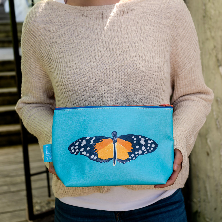 Surf Butterflies Eco-Leather Ditty Bag