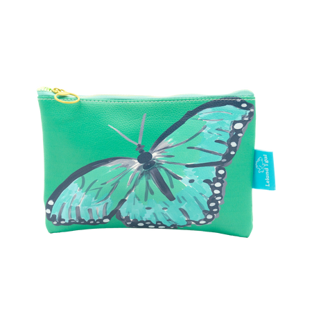 Jade Butterfly Eco-Leather Stash Bag