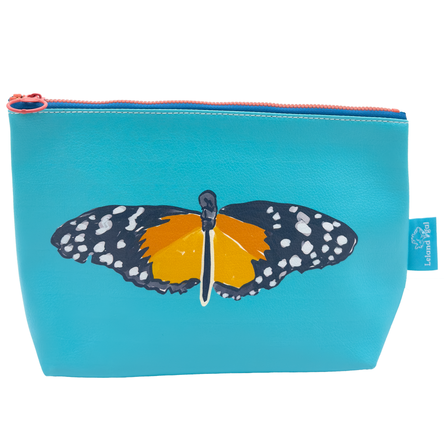Surf Butterflies Eco-Leather Ditty Bag
