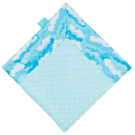 Buttermilk Skies with Light Blue Minky Baby Blankie